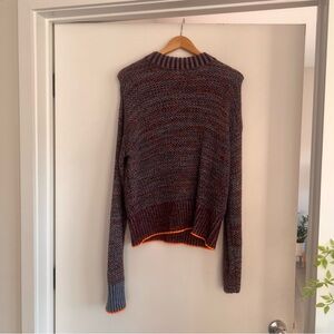 Victoria Beckham Multicolor Knit Sweater Textured Designer Pullover Size M